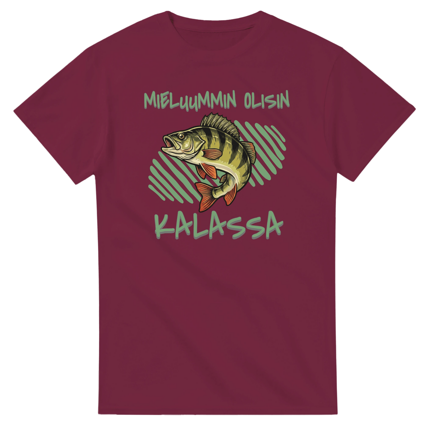 Mieluummin Olisin Kalassa - Ahven - 3XL - 5XL T - paita - Mun Paita