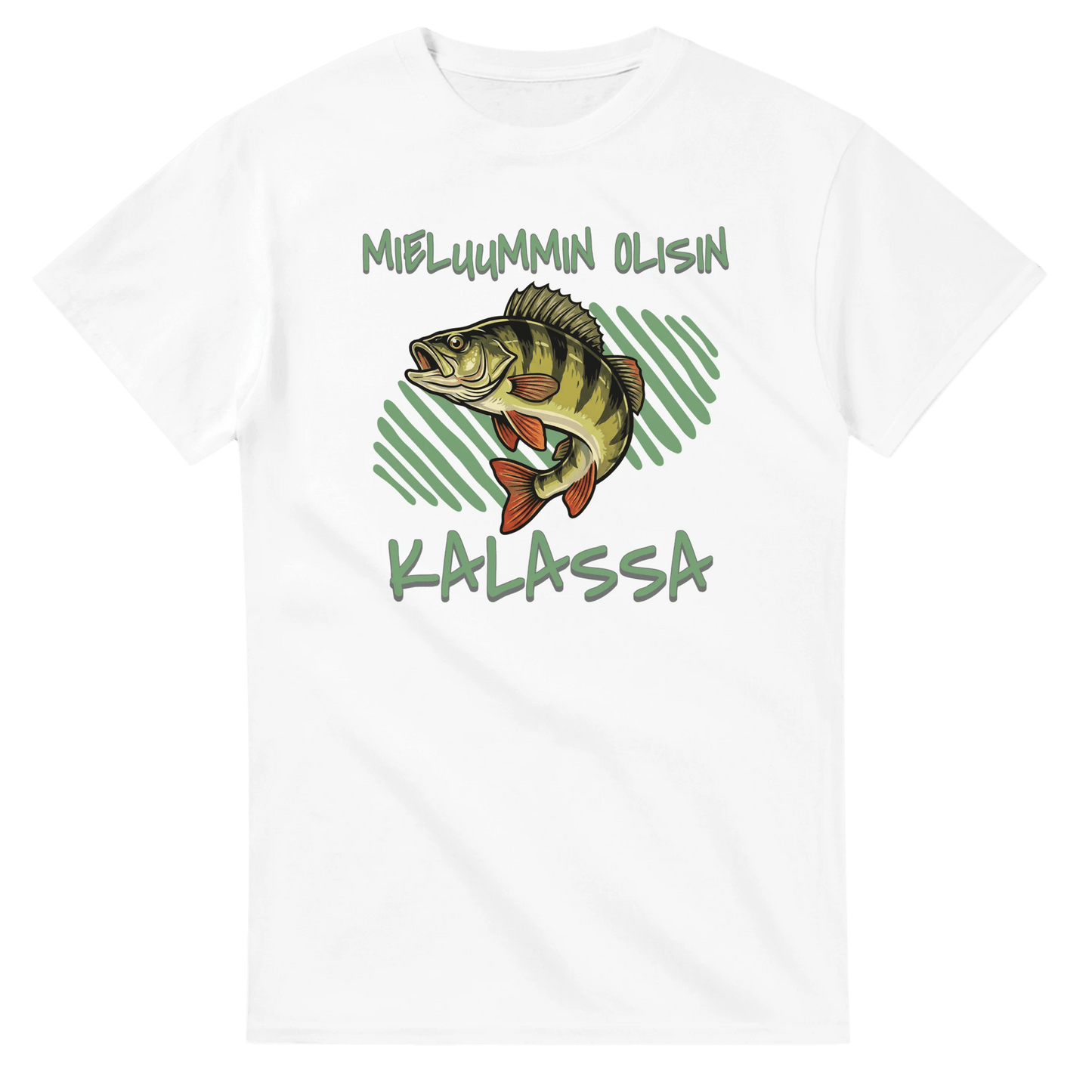 Mieluummin Olisin Kalassa - Ahven - 3XL - 5XL T - paita - Mun Paita
