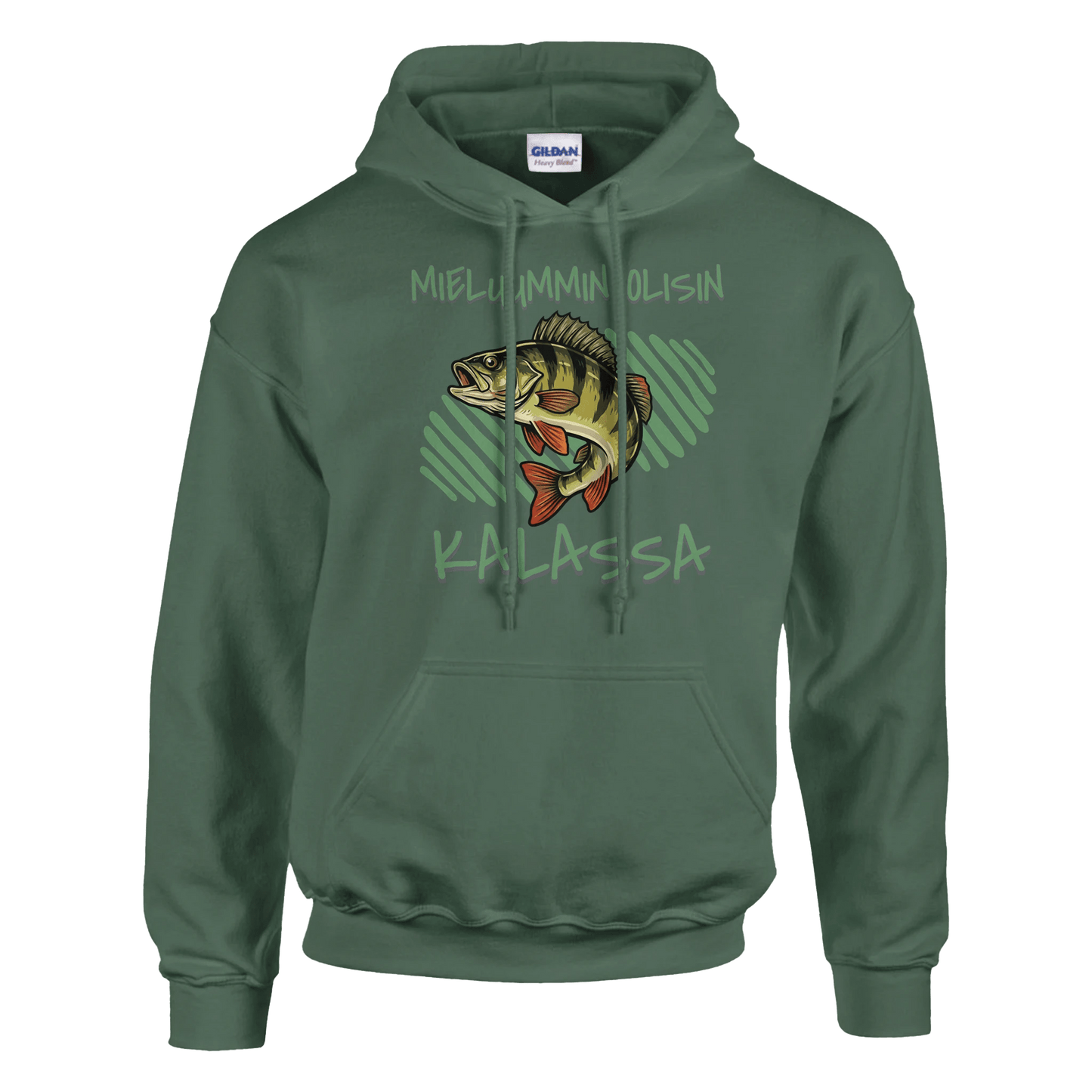 Mieluummin Olisin Kalassa - Ahven - Huppari - Mun Paita