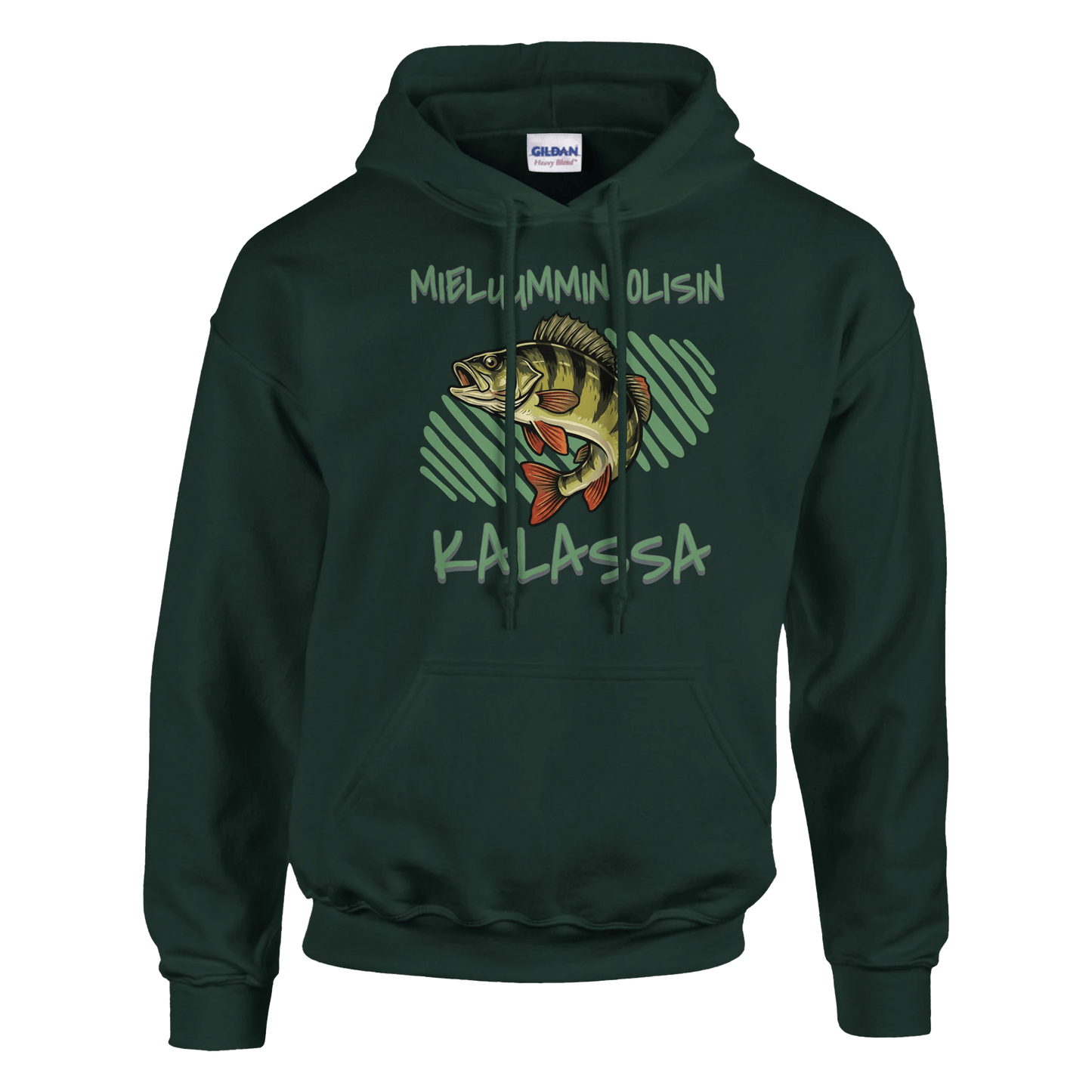 Mieluummin Olisin Kalassa - Ahven - Huppari - Mun Paita