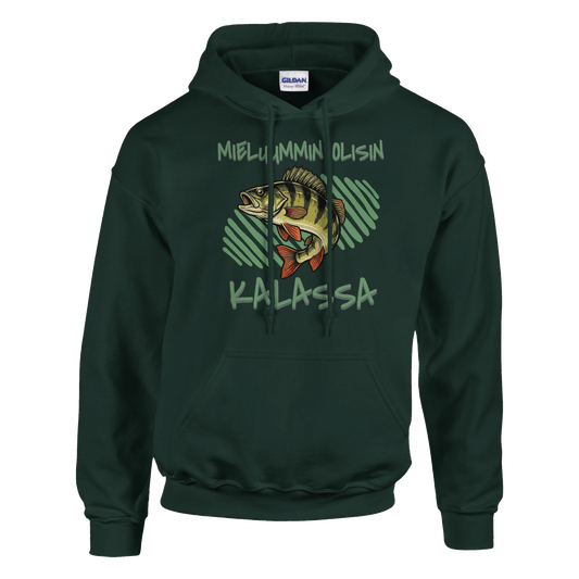 Mieluummin Olisin Kalassa - Ahven - Huppari - Mun Paita