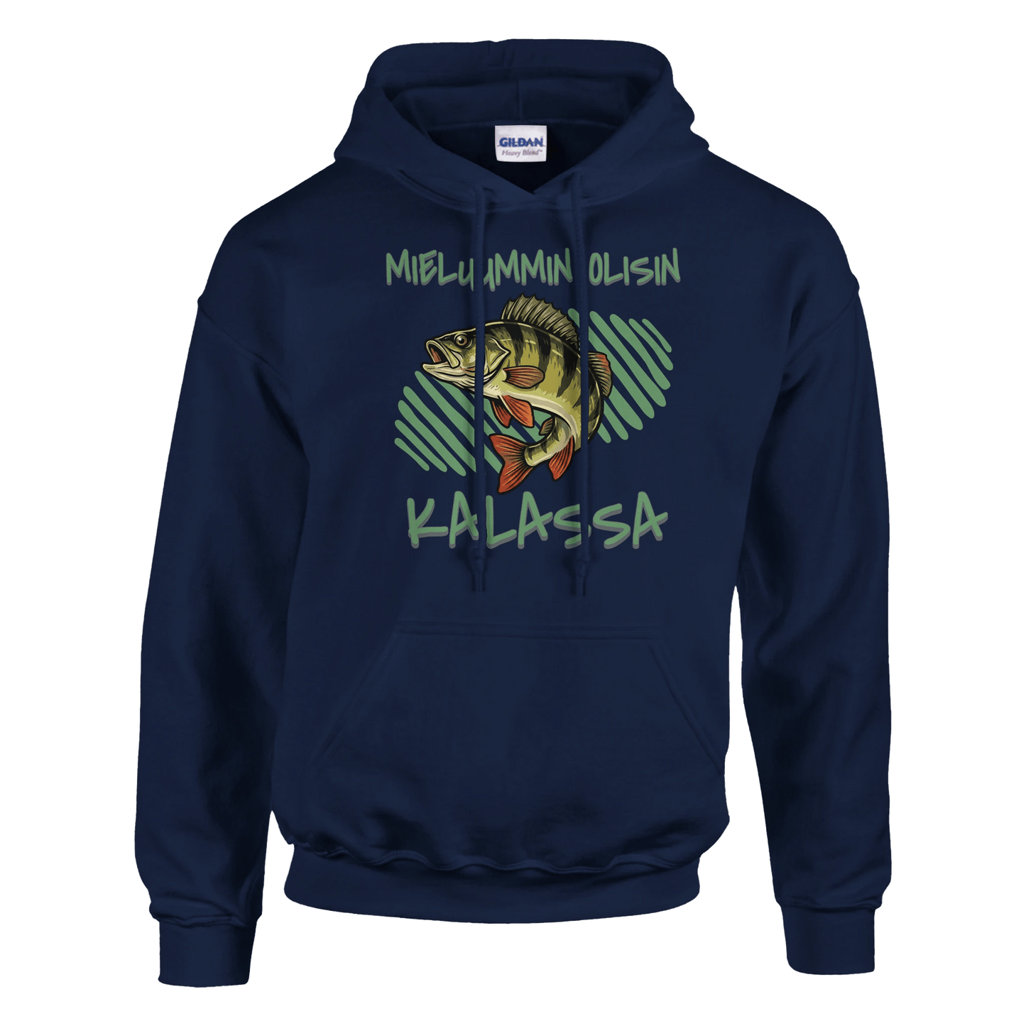 Mieluummin Olisin Kalassa - Ahven - Huppari - Mun Paita