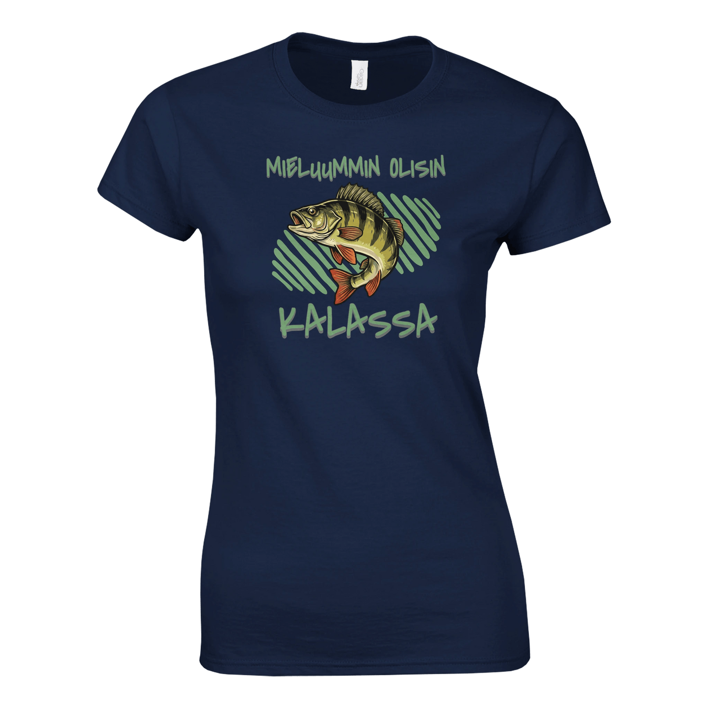 Mieluummin Olisin Kalassa - Ahven - Naisten T - paita - Mun Paita