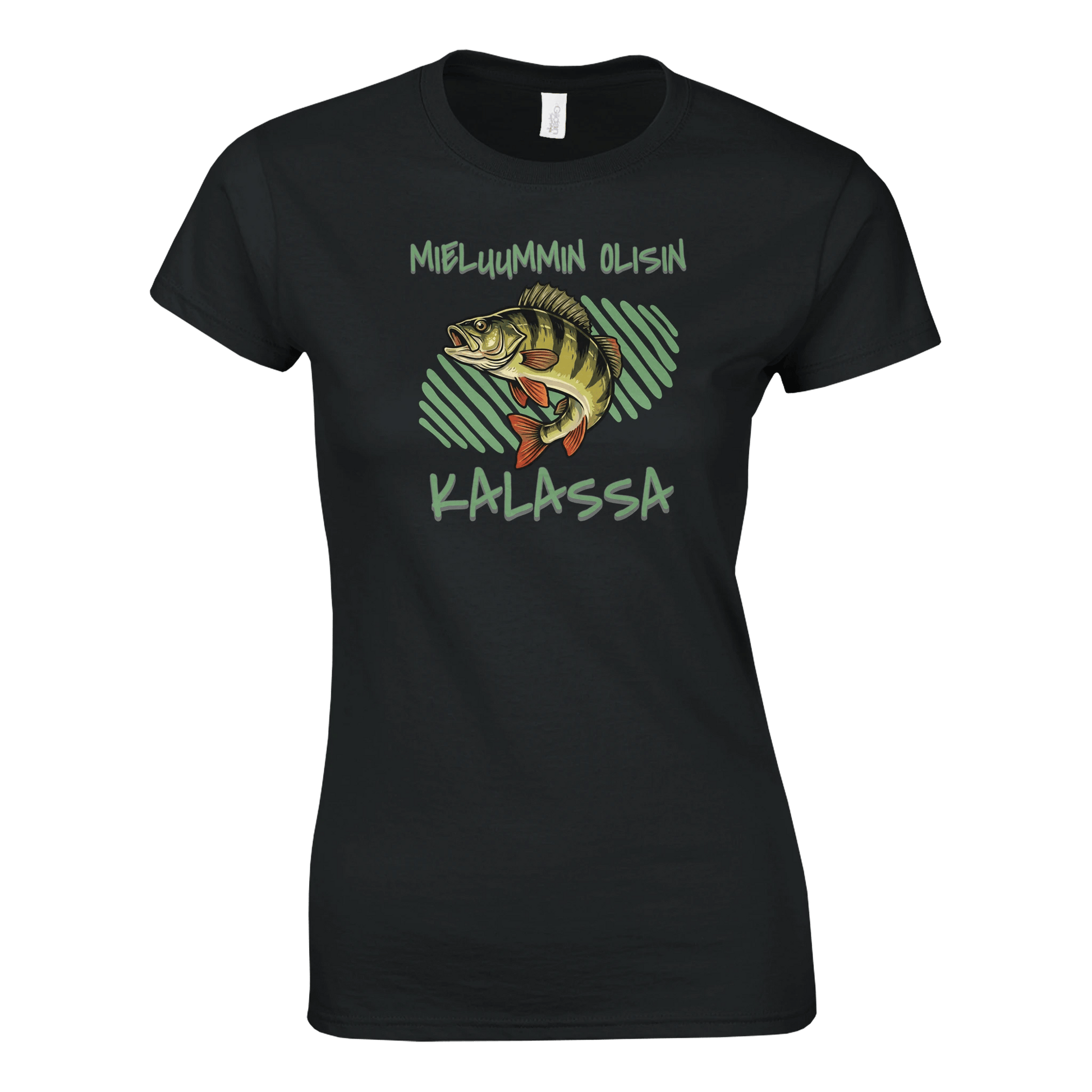 Mieluummin Olisin Kalassa - Ahven - Naisten T - paita - Mun Paita