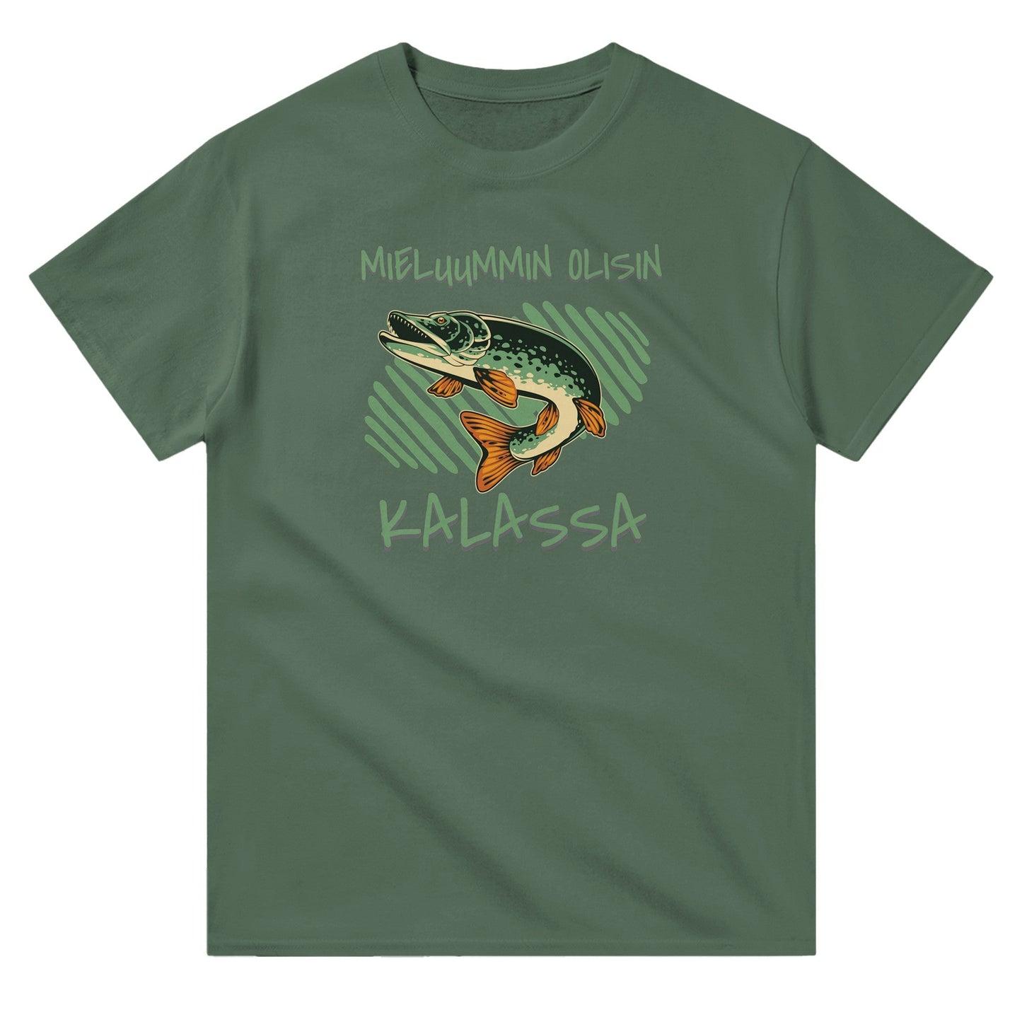 Mieluummin Olisin Kalassa / Hauki - 3XL - 5XL - Mun Paita