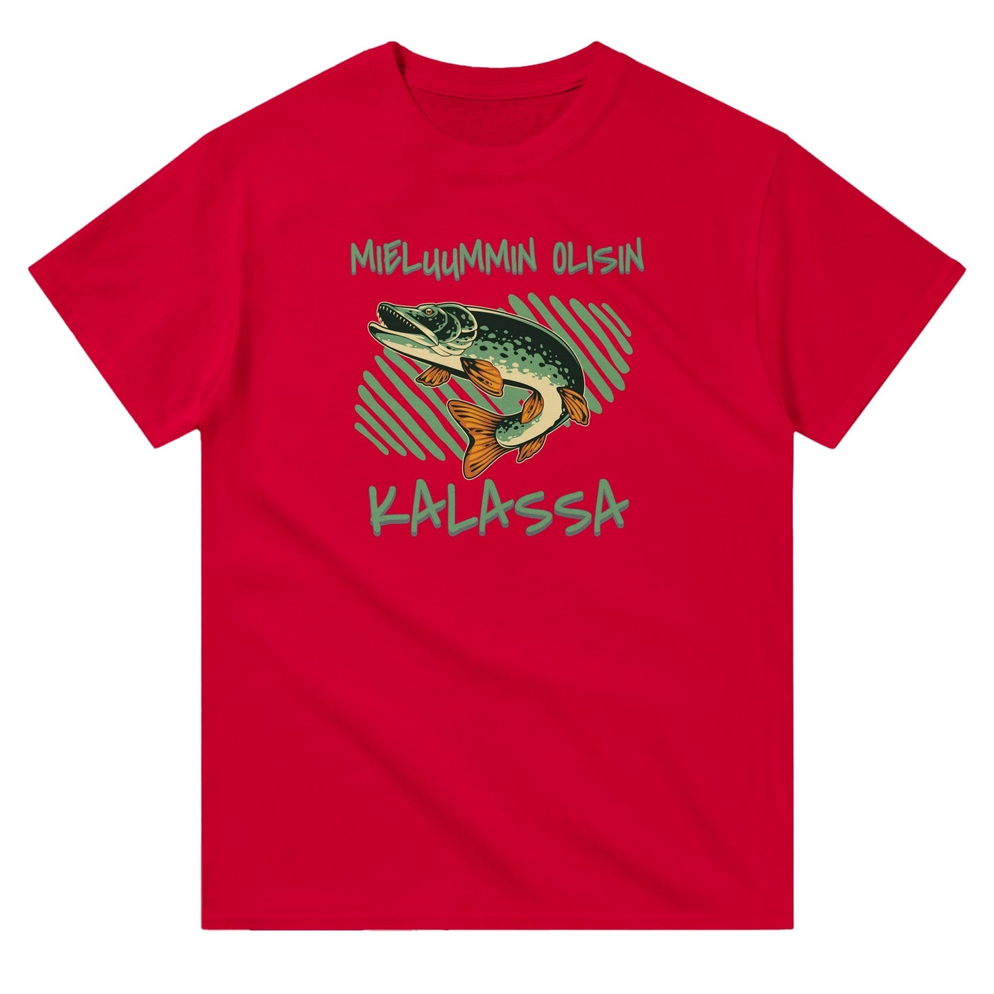 Mieluummin Olisin Kalassa / Hauki - 3XL - 5XL - Mun Paita