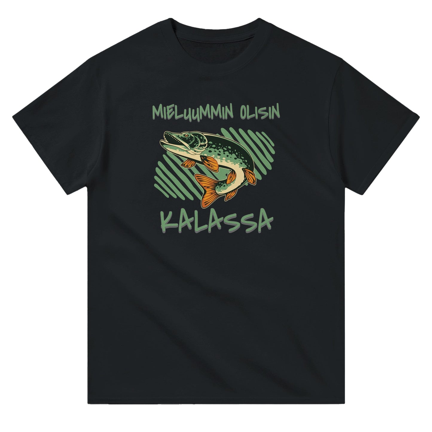 Mieluummin Olisin Kalassa / Hauki - 3XL - 5XL - Mun Paita