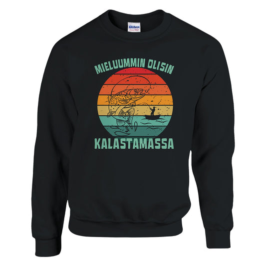 Mieluummin Olisin Kalastamassa v.1 - Collegepaita - Mun Paita