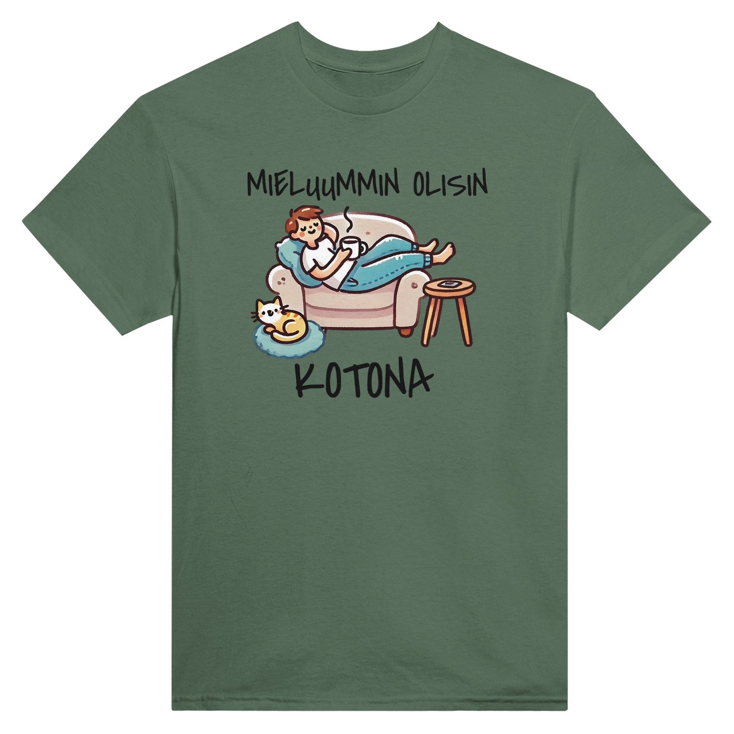 Mieluummin Olisin Kotona - 3XL - 5XL - Mun Paita