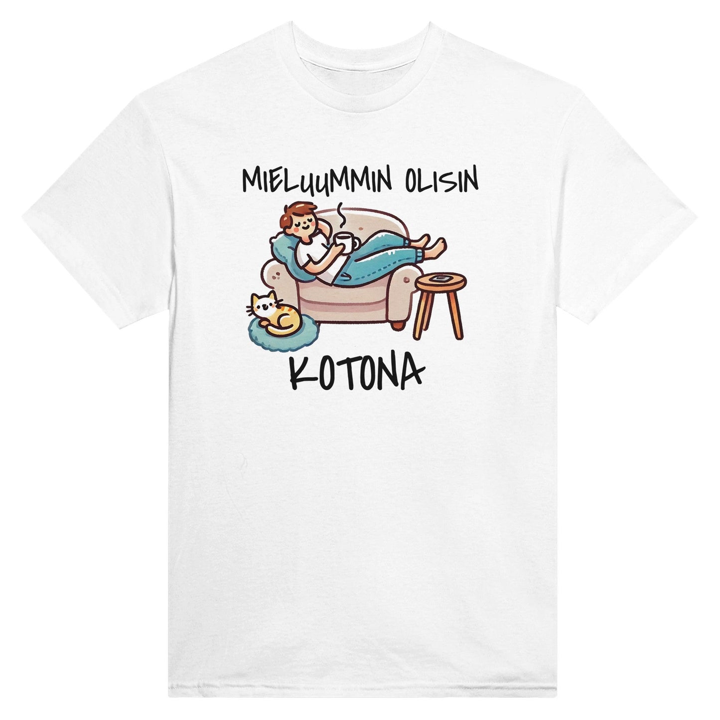 Mieluummin Olisin Kotona - 3XL - 5XL - Mun Paita