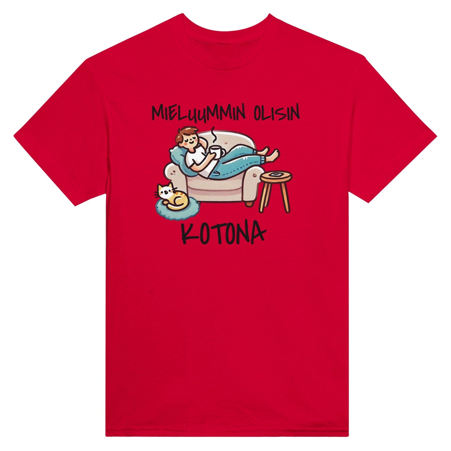 Mieluummin Olisin Kotona - 3XL - 5XL - Mun Paita