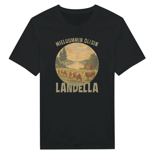 Mieluummin Olisin Landella 2 - Miesten T - paita - Mun Paita