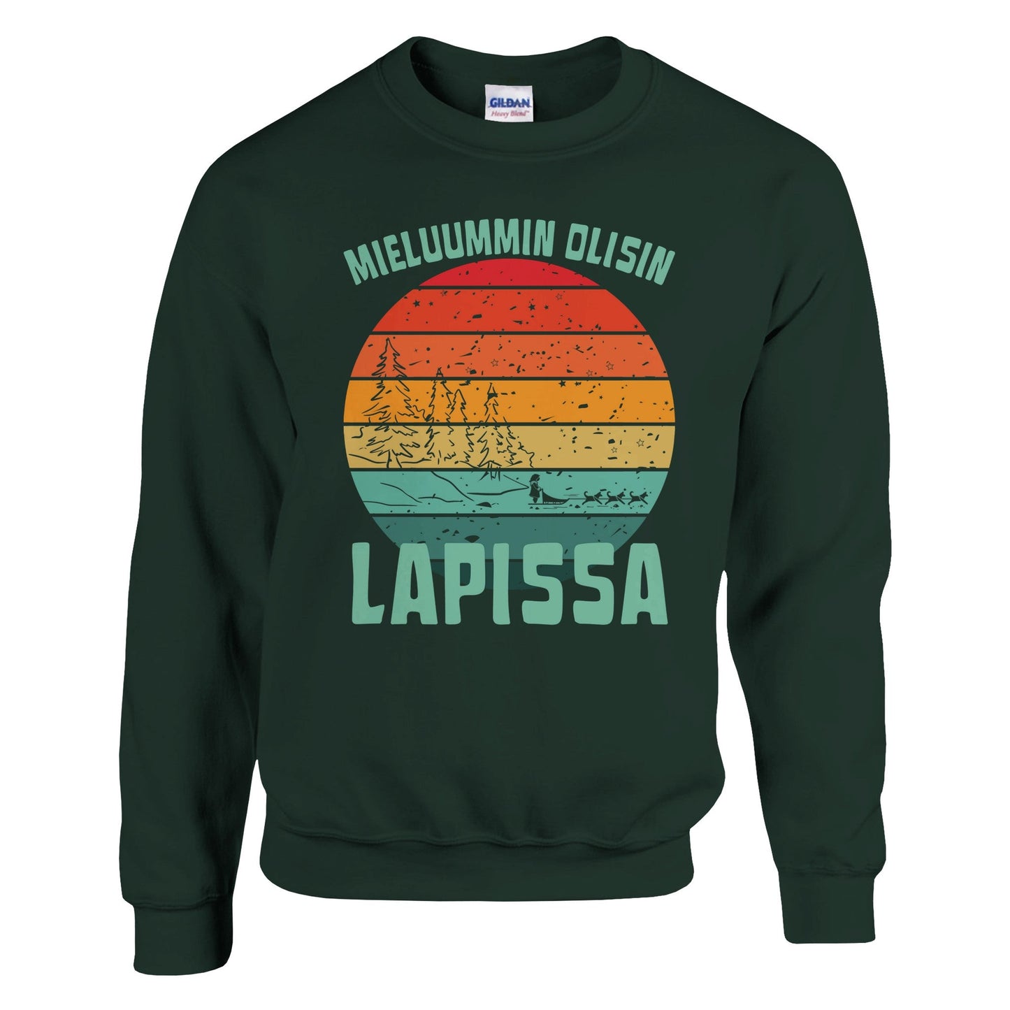 Mieluummin Olisin Lapissa Koiravaljakko - Collegepaita - Mun Paita