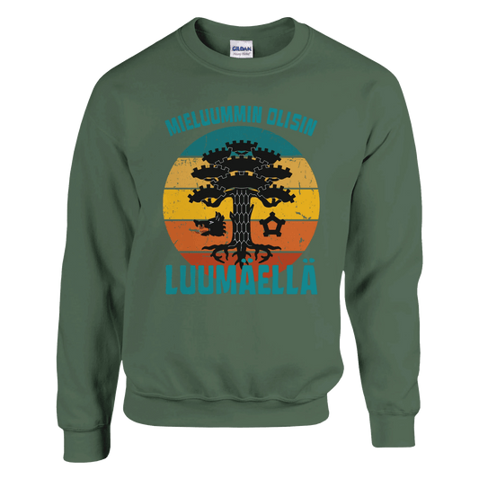 Mieluummin Olisin Luumäellä - Collegepaita - Mun Paita