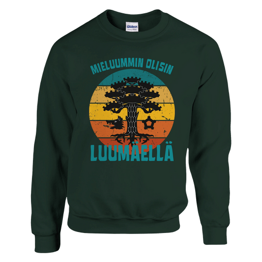 Mieluummin Olisin Luumäellä - Collegepaita - Mun Paita