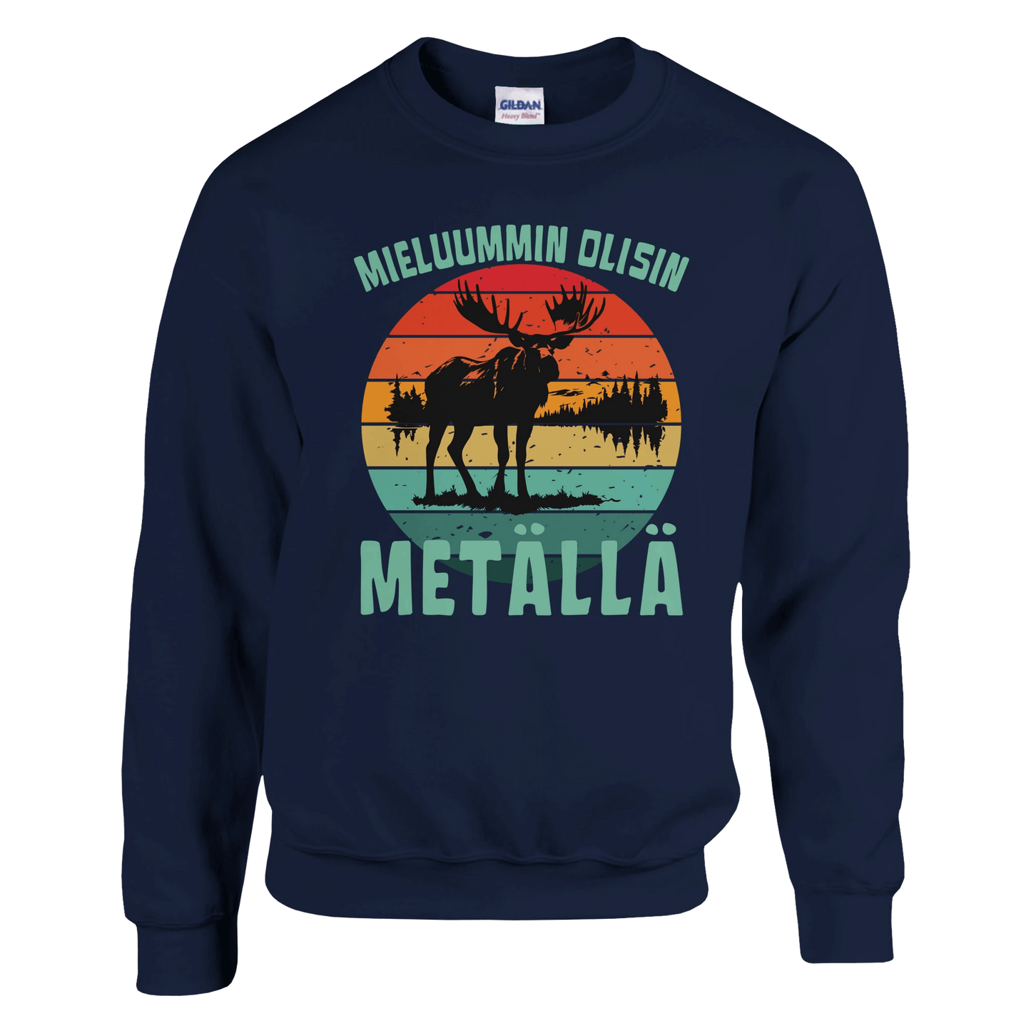 Mieluummin Olisin Metällä - Collegepaita - Mun Paita