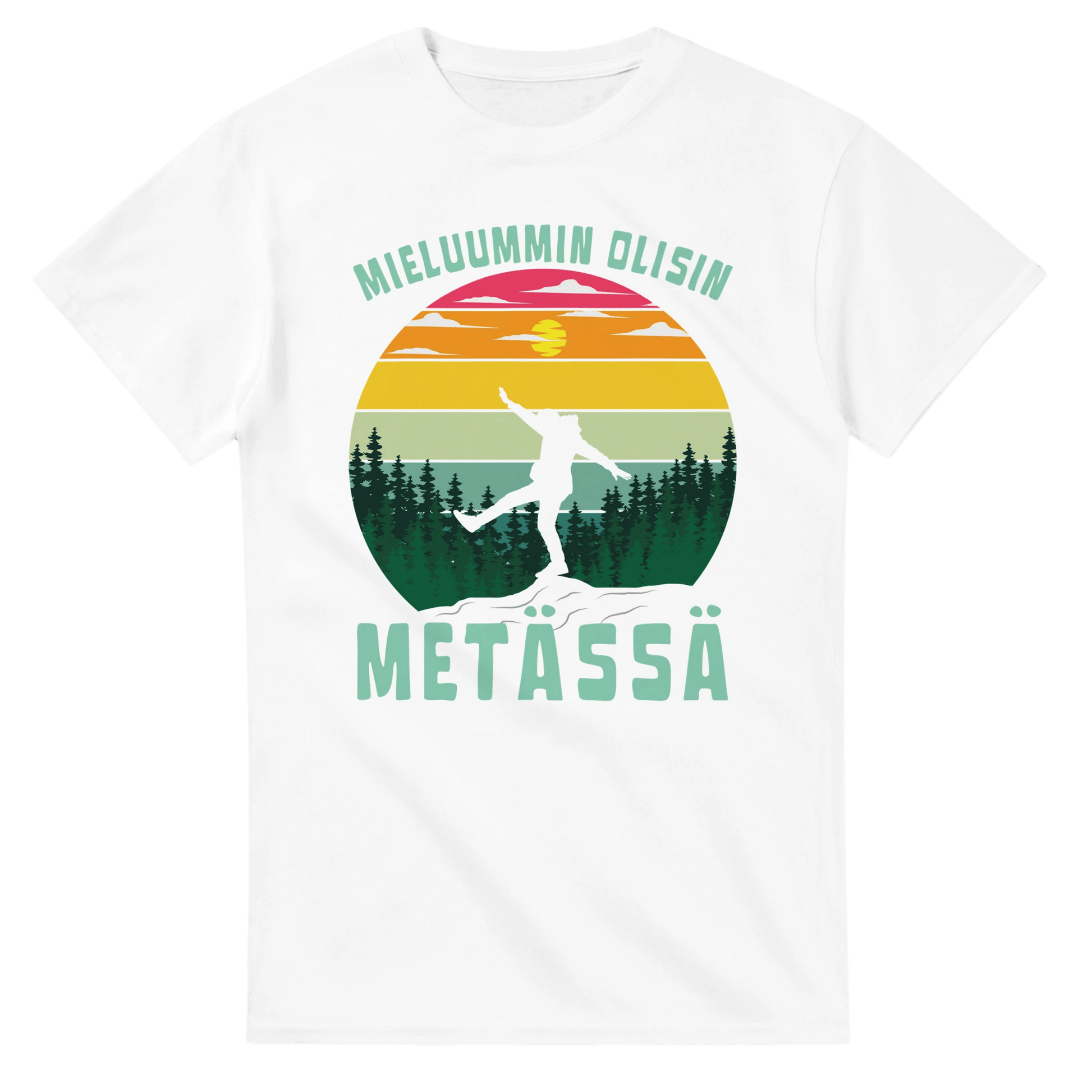 Mieluummin Olisin Metässä - 3XL - 5XL T - paita T - paita - Mun Paita
