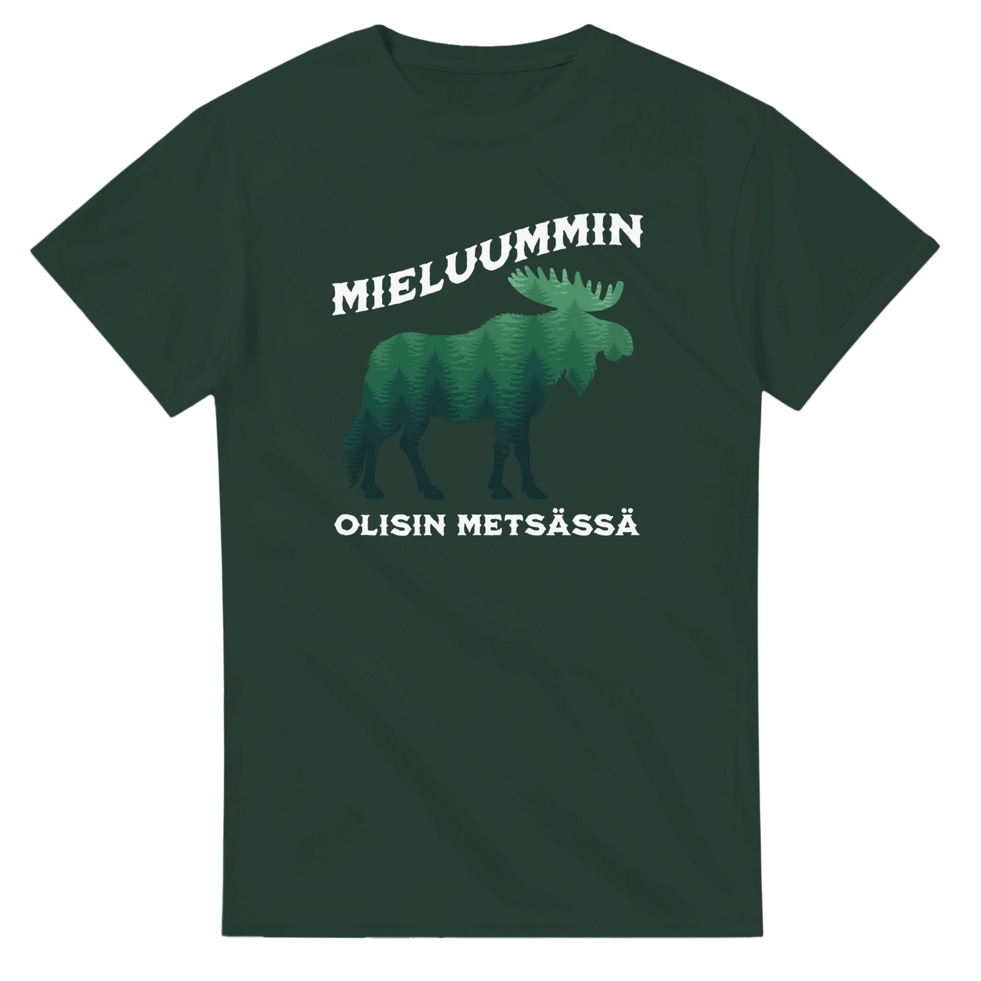 Mieluummin Olisin Metsässä Hirvi v.2 - 3XL - 5XL T - paita - Mun Paita