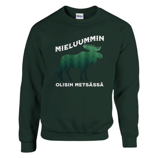 Mieluummin Olisin Metsässä Hirvi v.2 - Collegepaita - Mun Paita