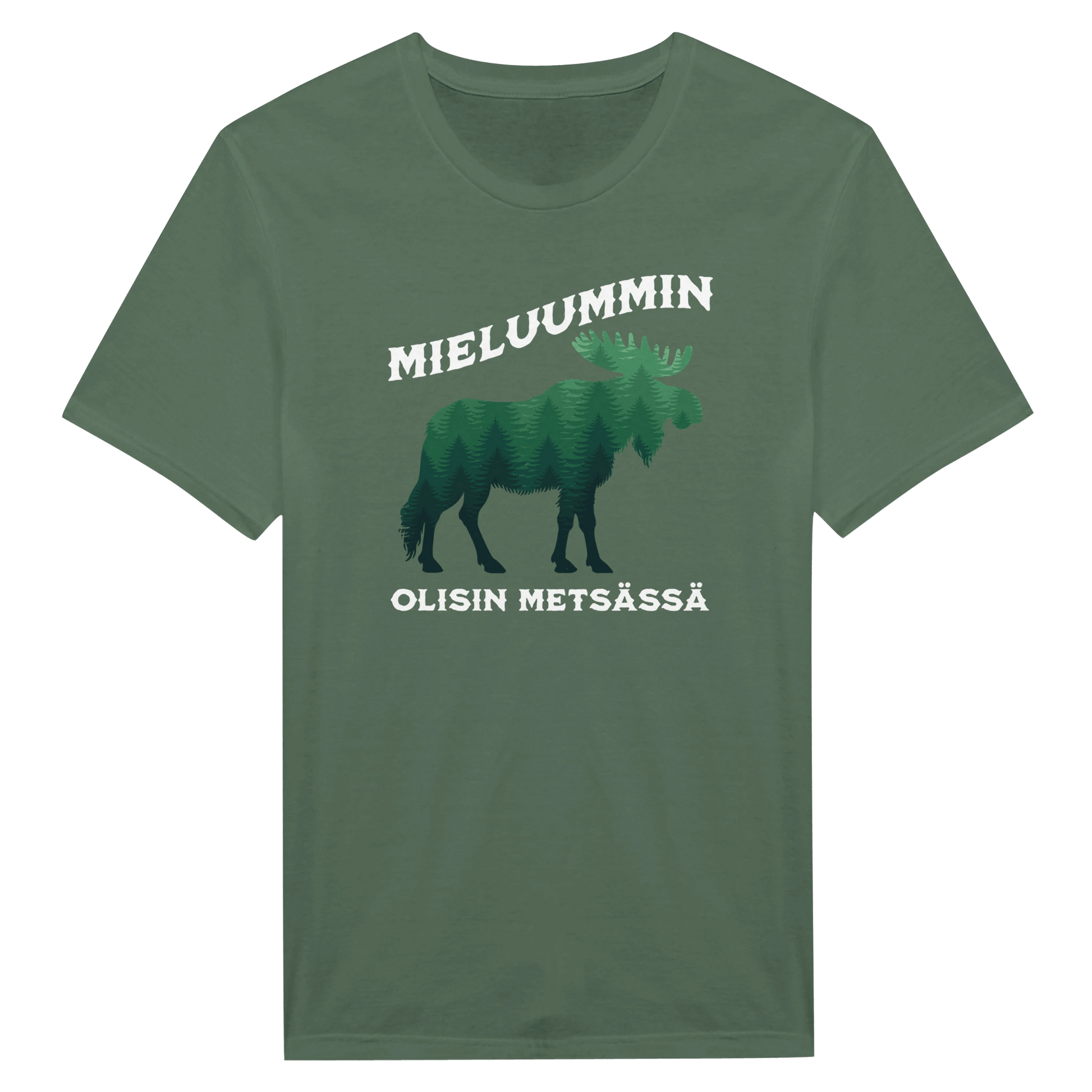 Mieluummin Olisin Metsässä Hirvi v.2 - Miesten T - paita - Mun Paita
