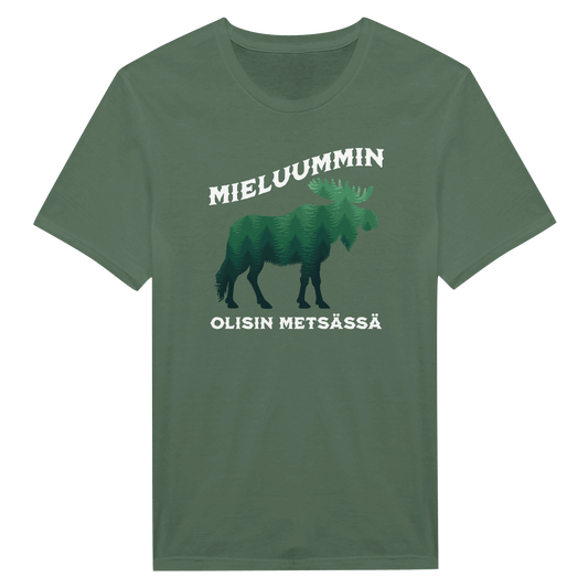 Mieluummin Olisin Metsässä Hirvi v.2 - Miesten T - paita - Mun Paita