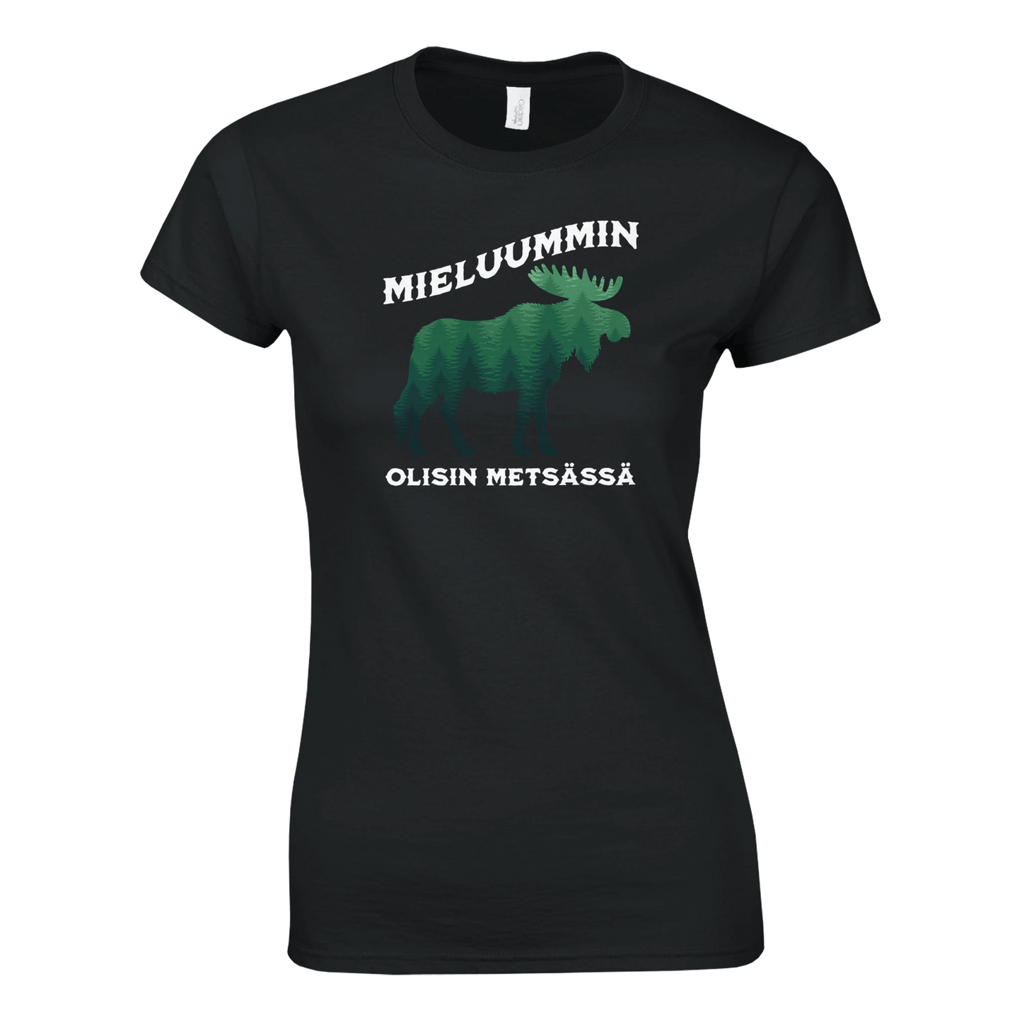 Mieluummin Olisin Metsässä Hirvi v.2 - Naisten T - paita - Mun Paita