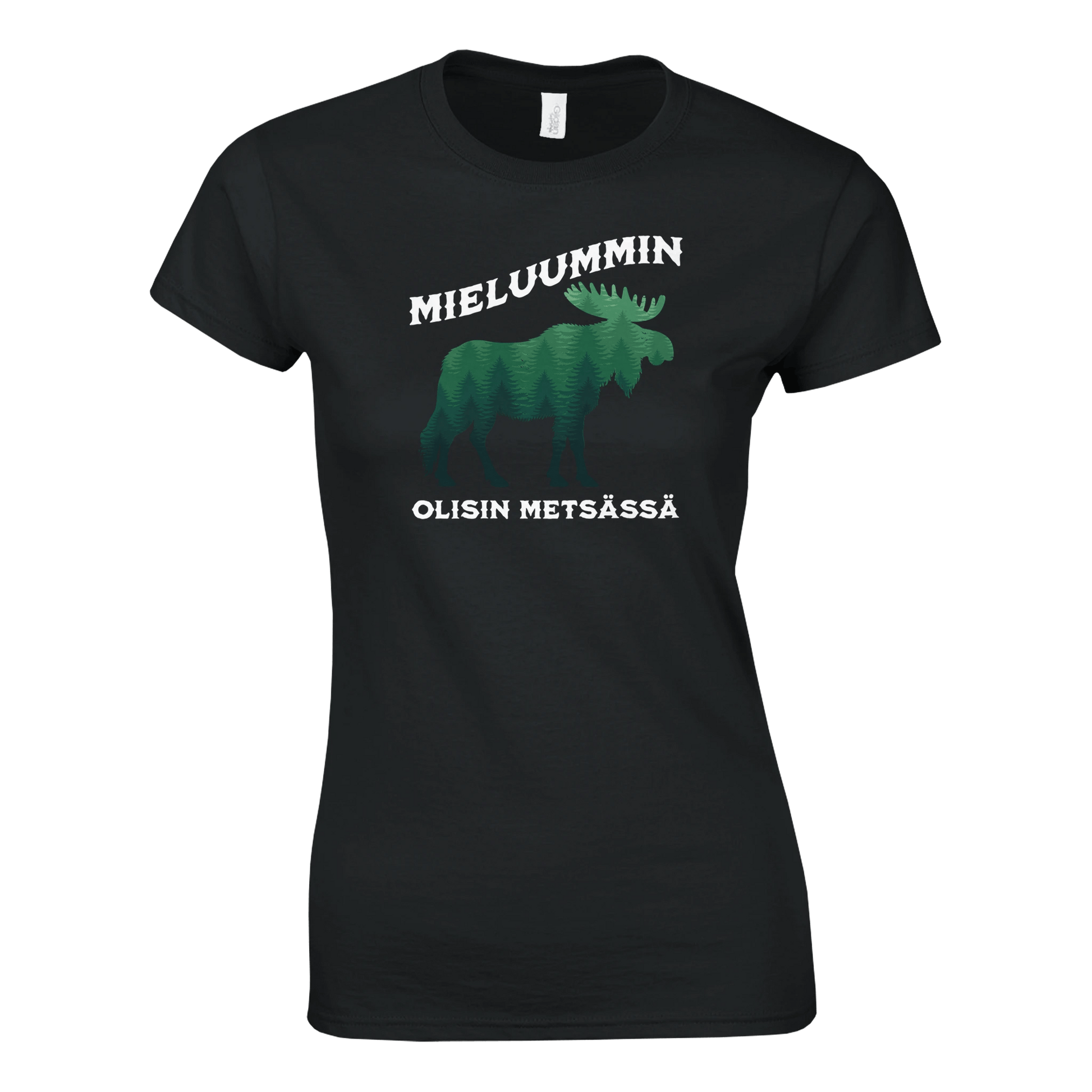 Mieluummin Olisin Metsässä Hirvi v.2 - Naisten T - paita - Mun Paita