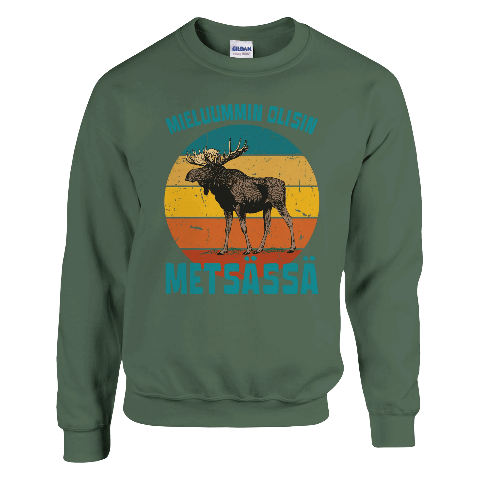 Mieluummin Olisin Metsässä Hirvi v.3 - Collegepaita - Mun Paita