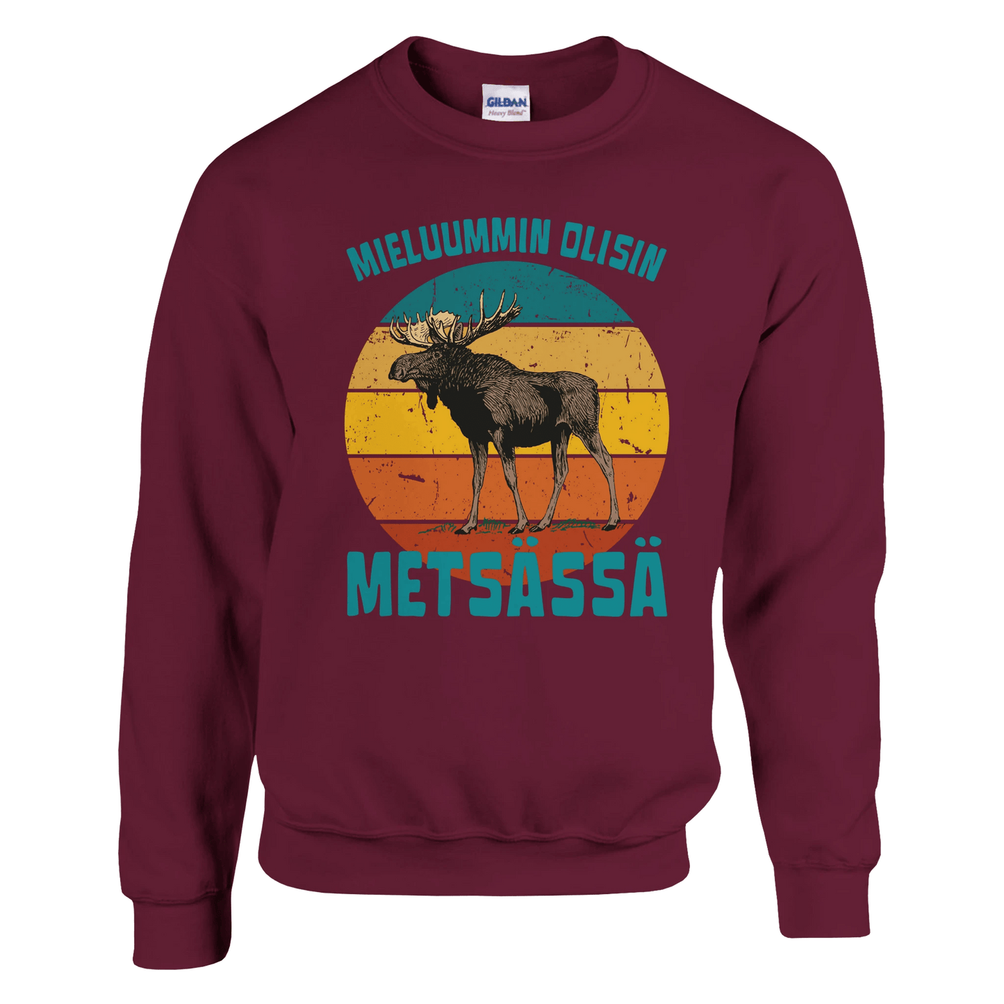 Mieluummin Olisin Metsässä Hirvi v.3 - Collegepaita - Mun Paita