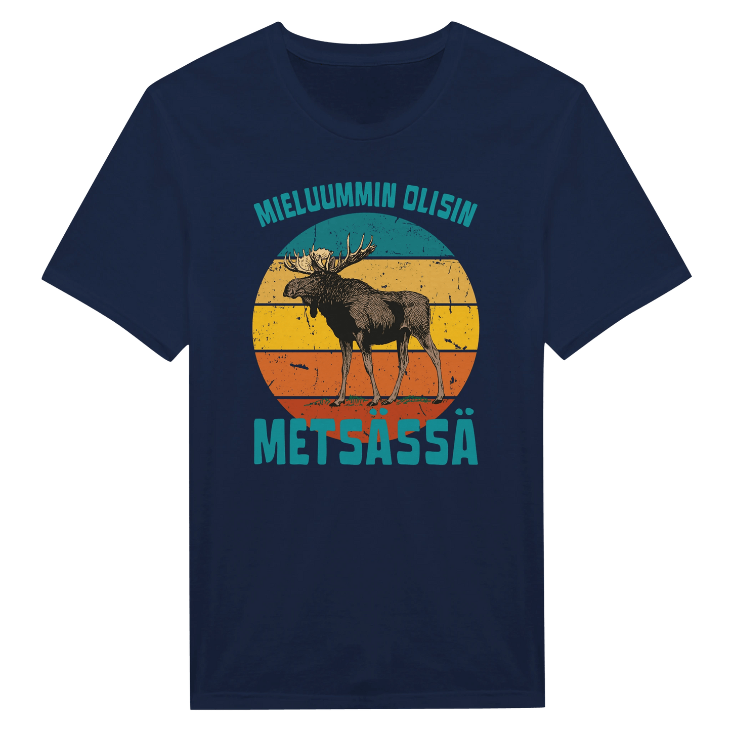 Mieluummin Olisin Metsässä Hirvi v.3 - Miesten T - paita - Mun Paita