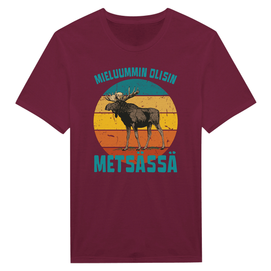 Mieluummin Olisin Metsässä Hirvi v.3 - Miesten T - paita - Mun Paita