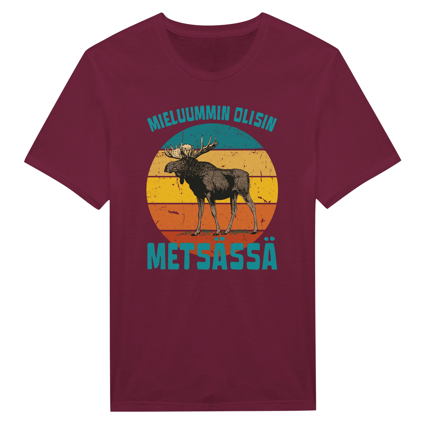 Mieluummin Olisin Metsässä Hirvi v.3 - Miesten T - paita - Mun Paita