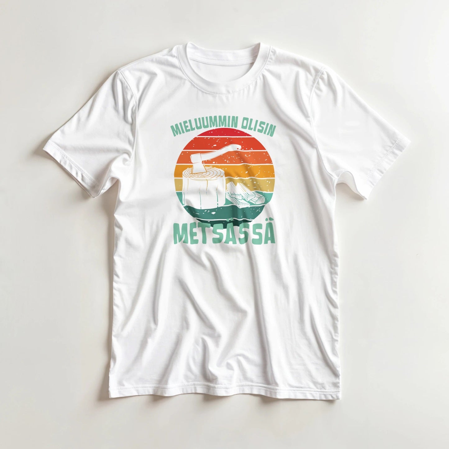 Mieluummin Olisin Metsässä Klapit - 3XL - 5XL T - paita - Mun Paita