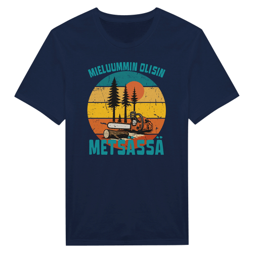Mieluummin Olisin Metsässä, Saha - Miesten T - paita - Mun Paita