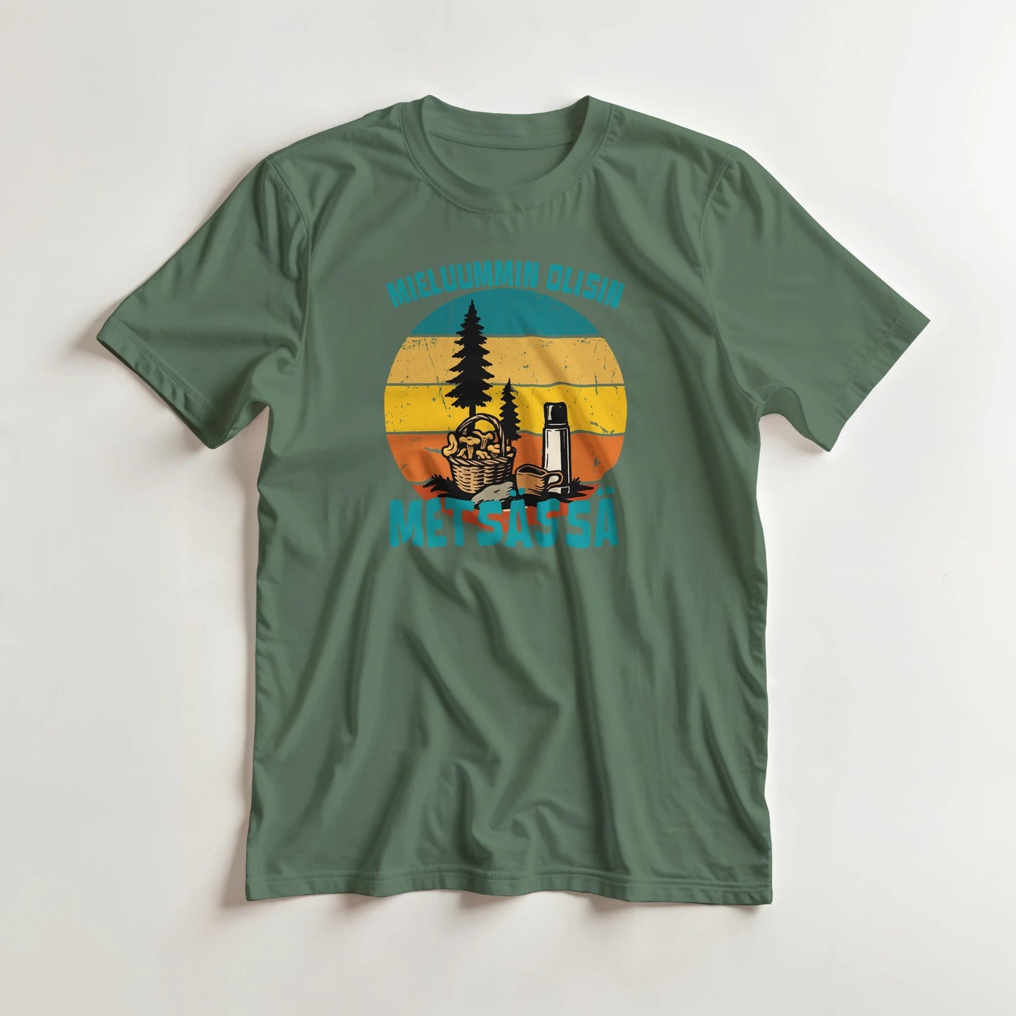 Mieluummin Olisin Metsässä Sienessä - 3XL - 5XL - Mun Paita