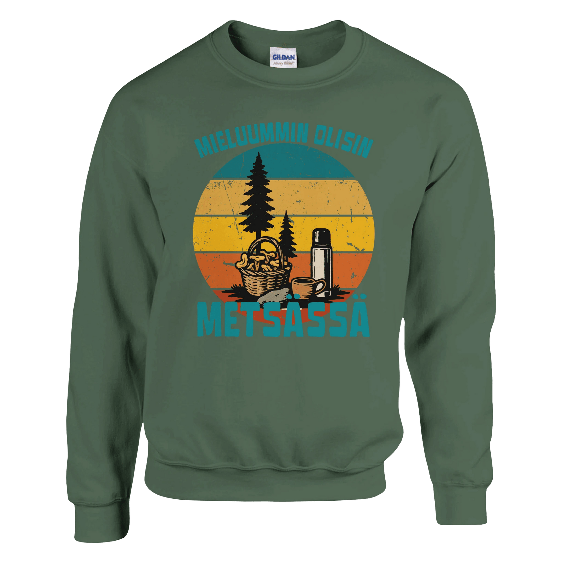 Mieluummin Olisin Metsässä Sienessä - Collegepaita - Mun Paita