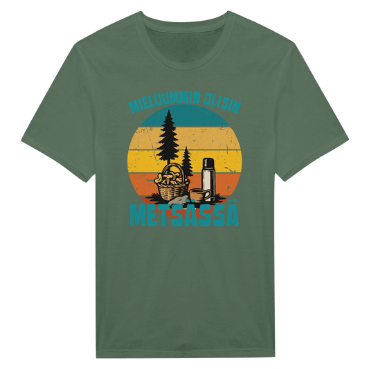 Mieluummin Olisin Metsässä Sienessä - Miesten T - paita - Mun Paita