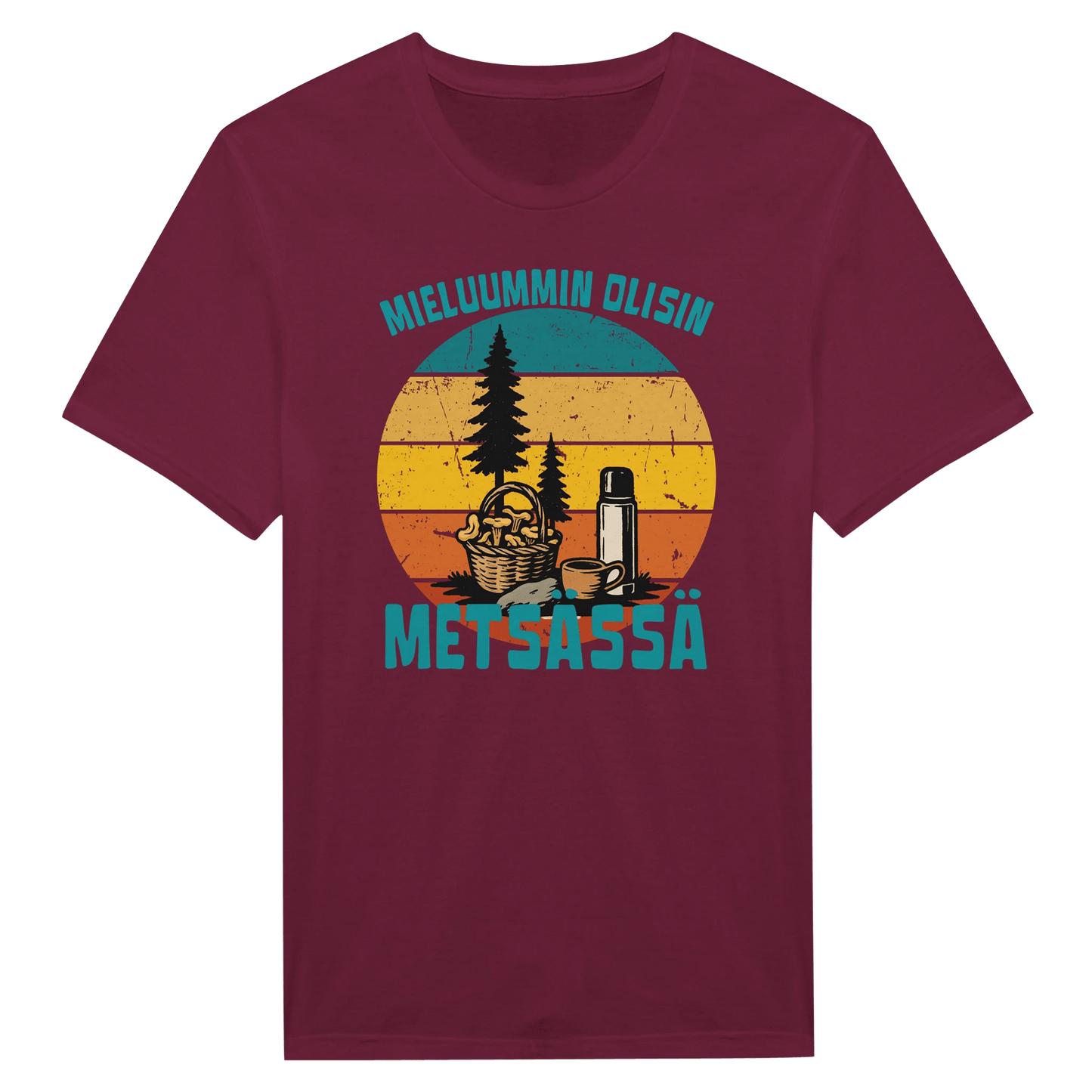 Mieluummin Olisin Metsässä Sienessä - Miesten T - paita - Mun Paita