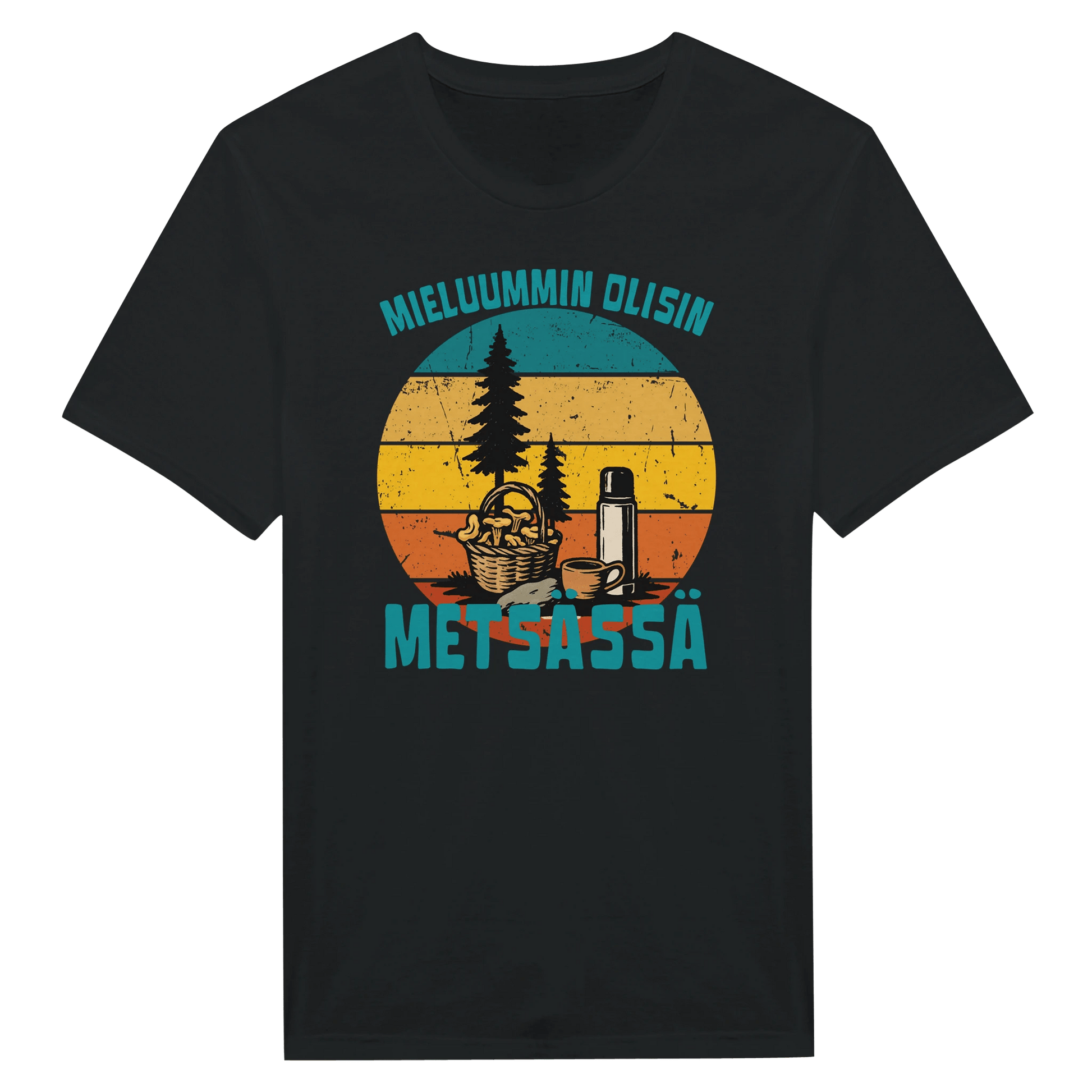 Mieluummin Olisin Metsässä Sienessä - Miesten T - paita - Mun Paita