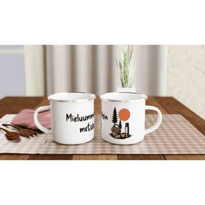Mieluummin Olisin Metsässä, Sienikori - Emalimuki 3,5dl - Mun Paita