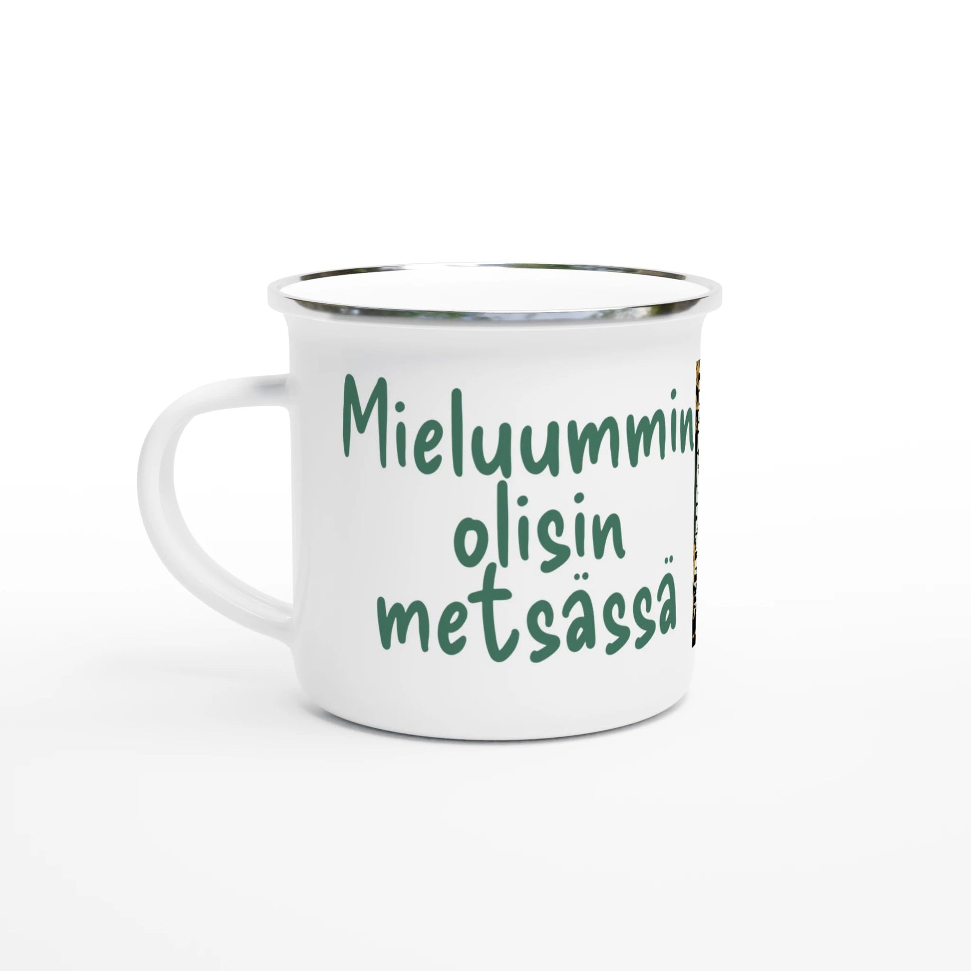 Mieluummin Olisin Metsässä Syksy - Emalimuki 3,5dl - Mun Paita