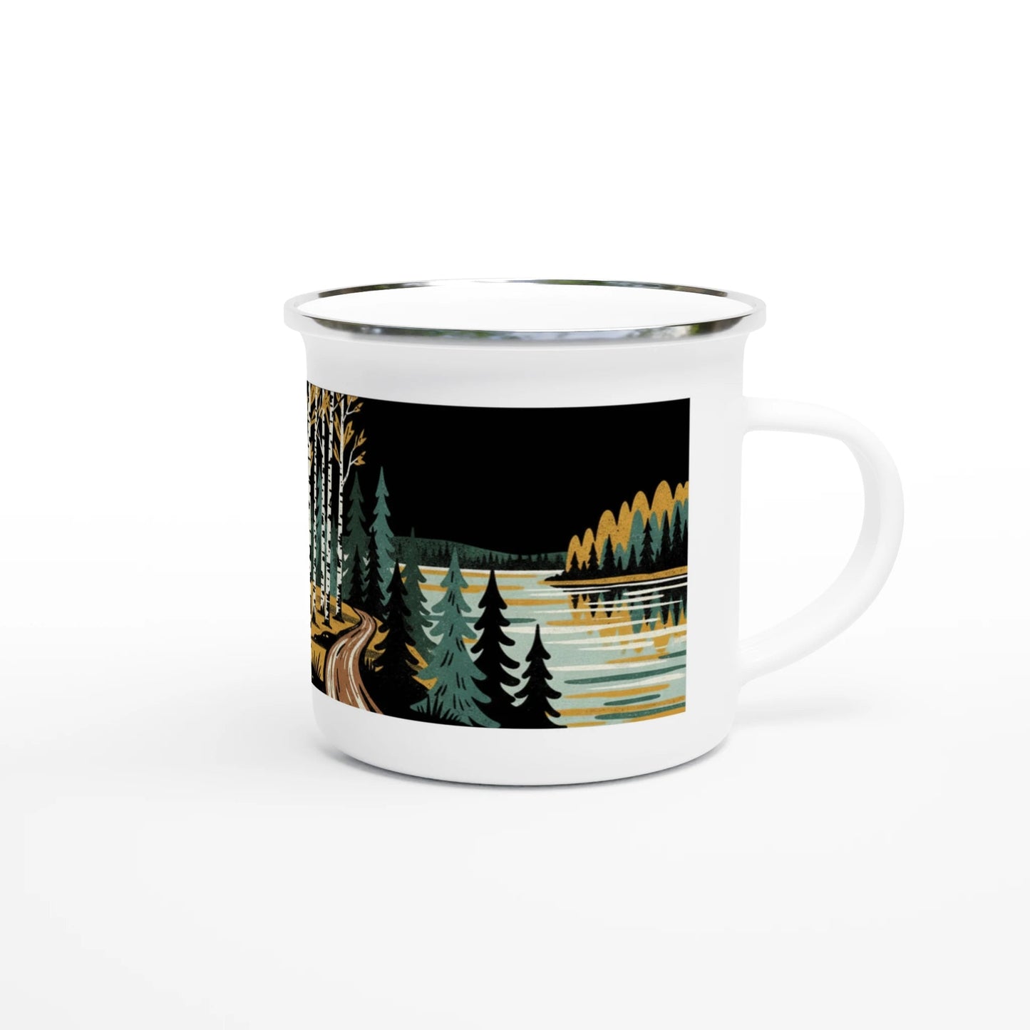 Mieluummin Olisin Metsässä Syksy - Emalimuki 3,5dl - Mun Paita