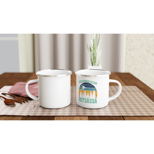 Mieluummin Olisin Metsässä v.2 - Emalimuki 3.5dl - Mun Paita