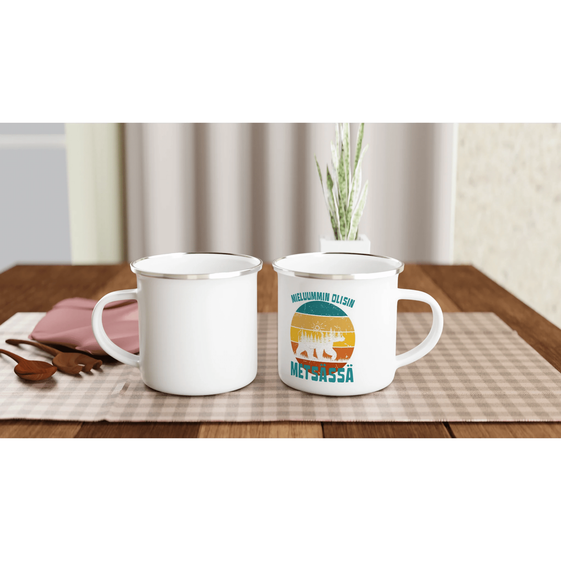 Mieluummin Olisin Metsässä v.7 - Emalimuki 3,5dl - Mun Paita