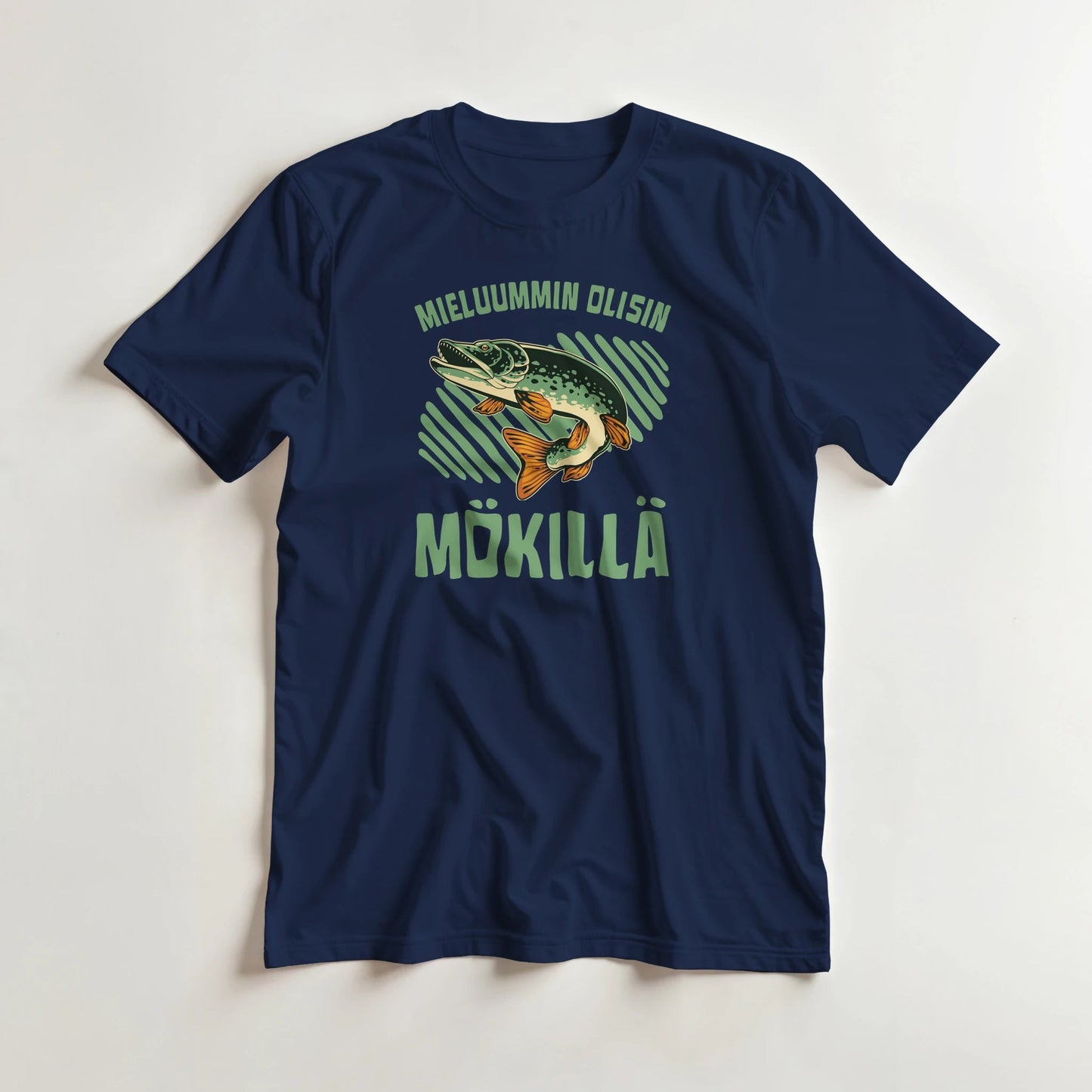 Mieluummin Olisin Mökillä, Hauki - 3XL - 5XL T - paita - Mun Paita