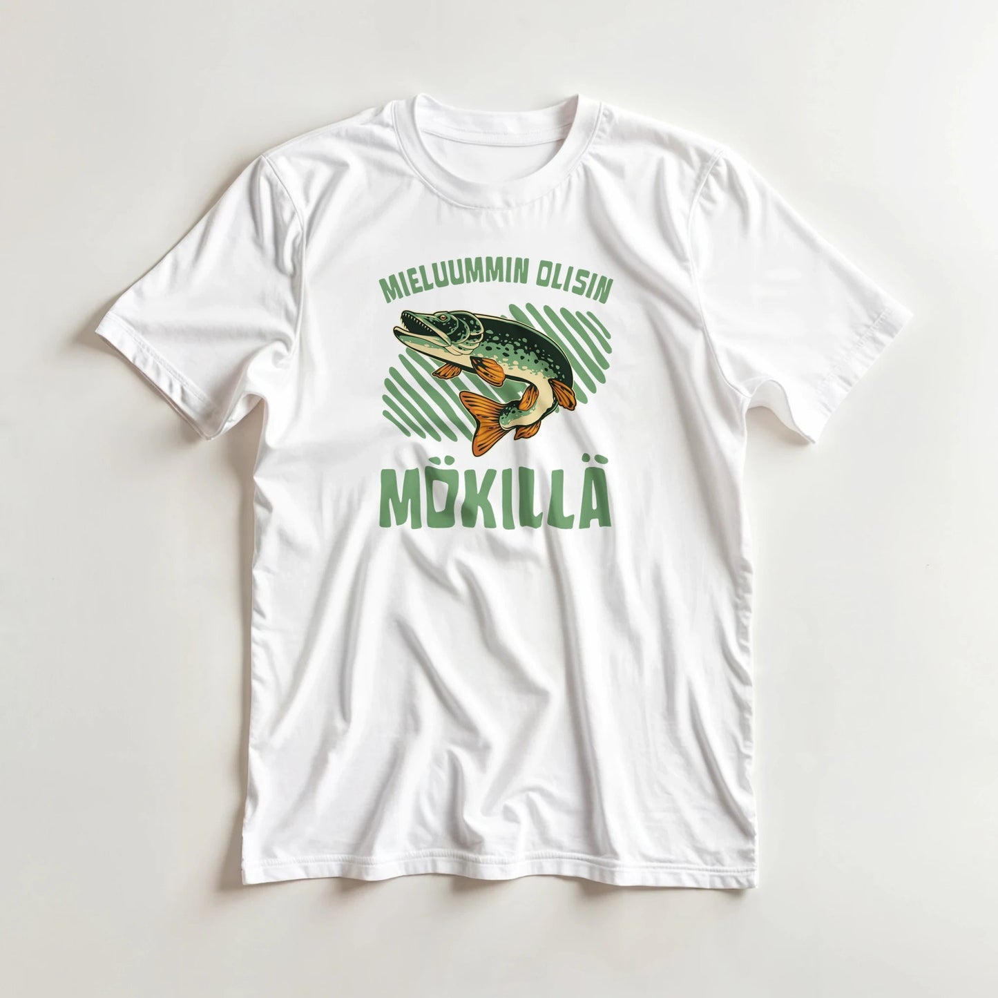 Mieluummin Olisin Mökillä, Hauki - 3XL - 5XL T - paita - Mun Paita