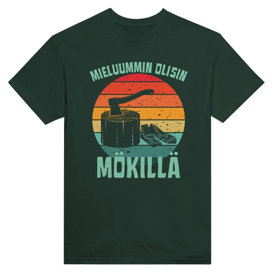 Mieluummin Olisin Mökillä Klapit - 3XL - 5XL - Mun Paita