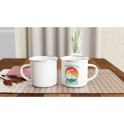 Mieluummin Olisin Mökillä Klapit - Emalimuki 3,5dl - Mun Paita