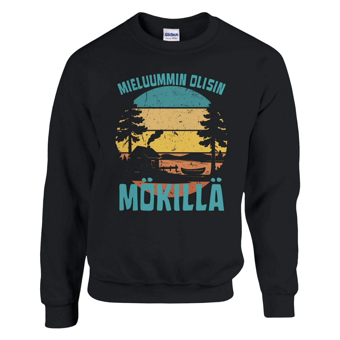 Mieluummin Olisin Mökillä Rantasauna 2 - Collegepaita - Mun Paita