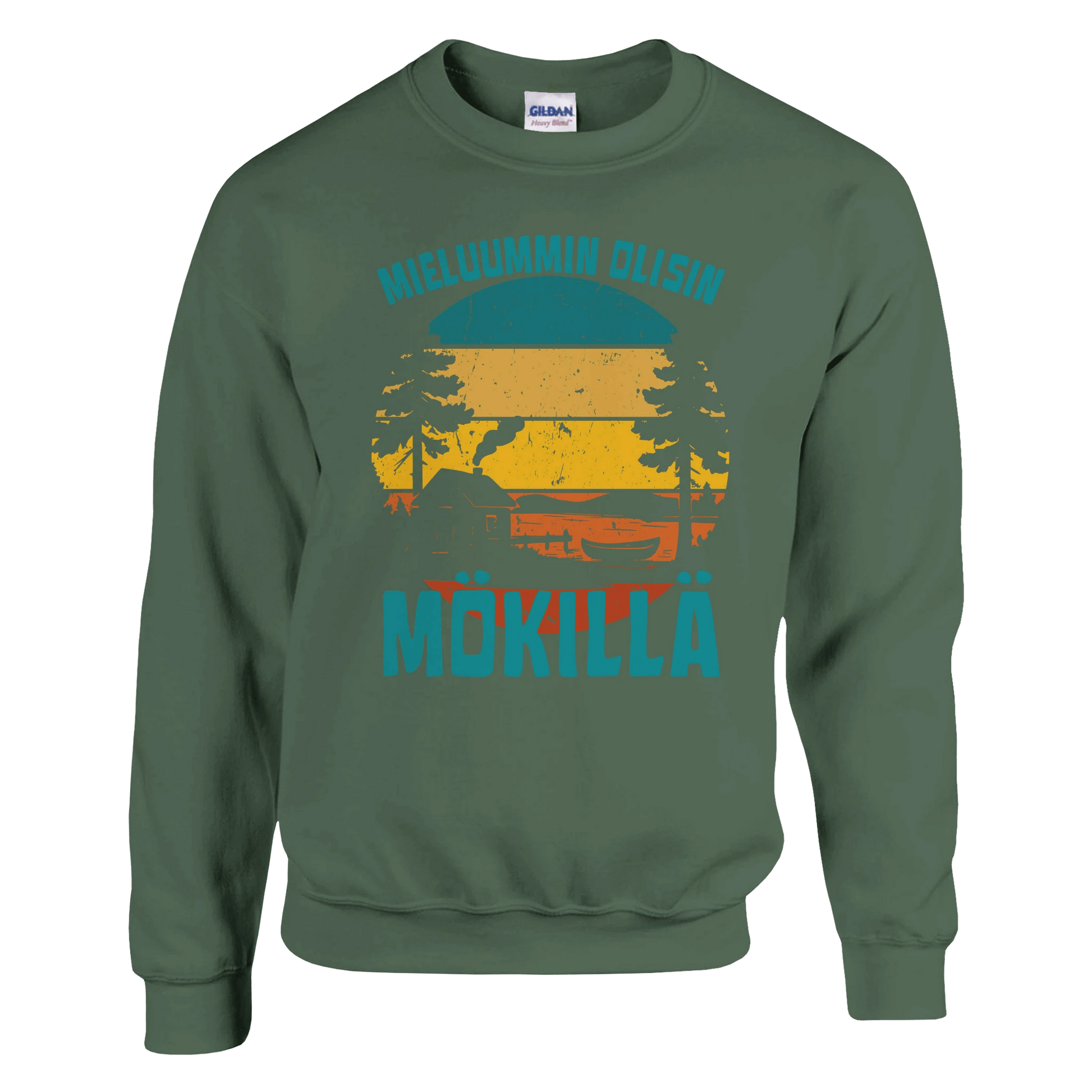 Mieluummin Olisin Mökillä Rantasauna 2 - Collegepaita - Mun Paita